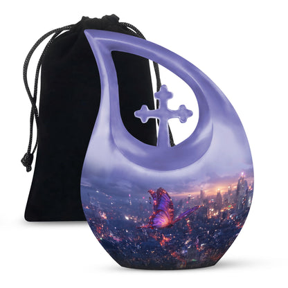 10-inch Purple Meadow Urn 