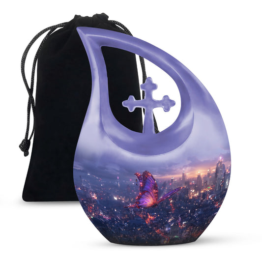 10-inch Purple Meadow Urn 