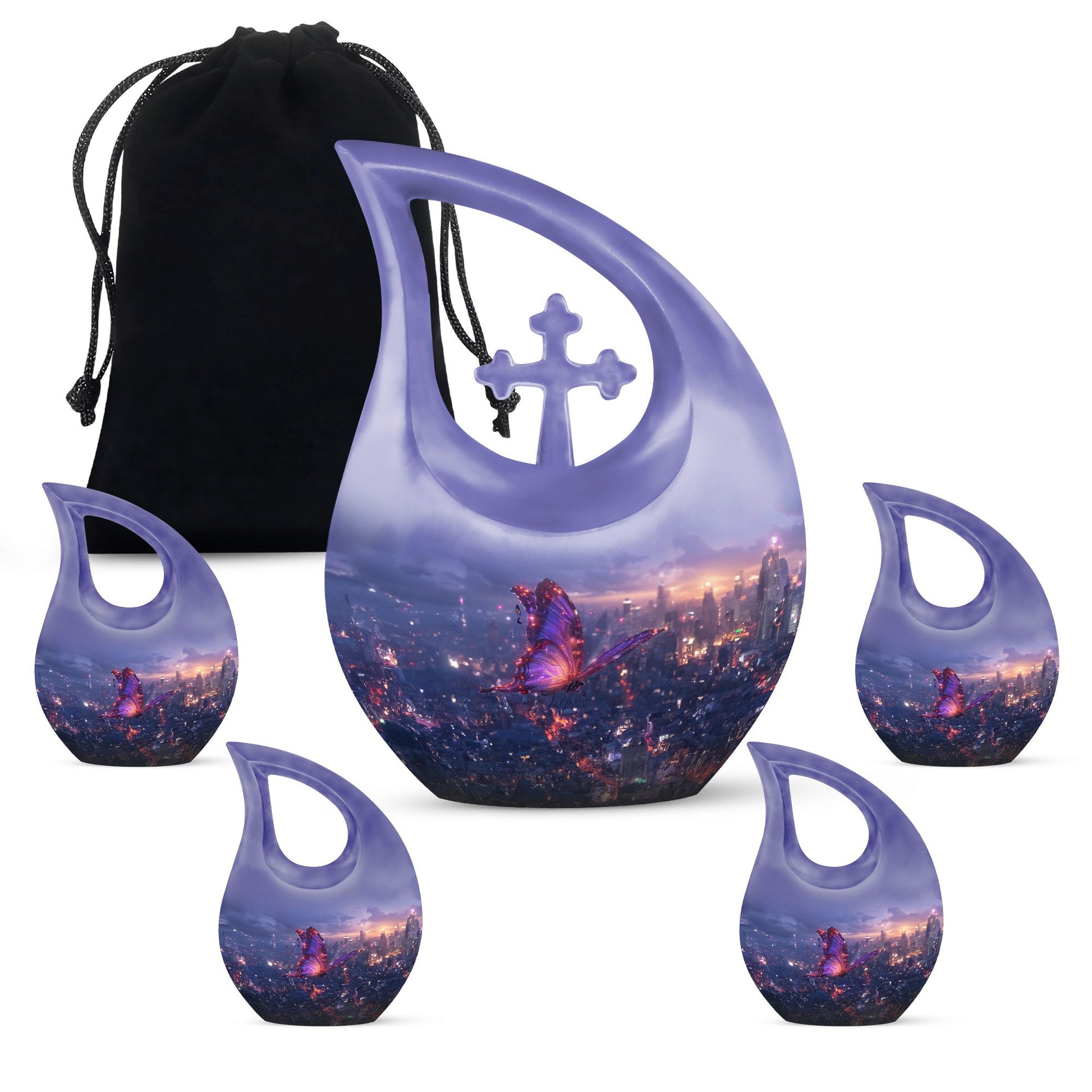 10-inch Purple Meadow Urn 