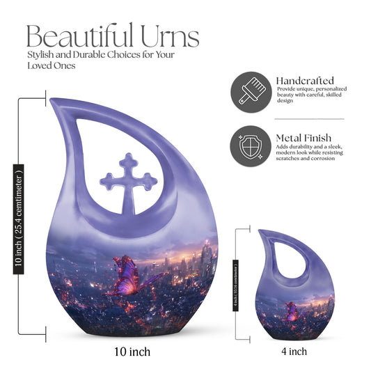 10-inch Purple Meadow Urn 