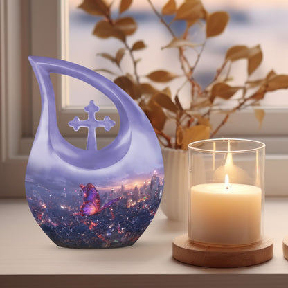 10-inch Purple Meadow Urn 