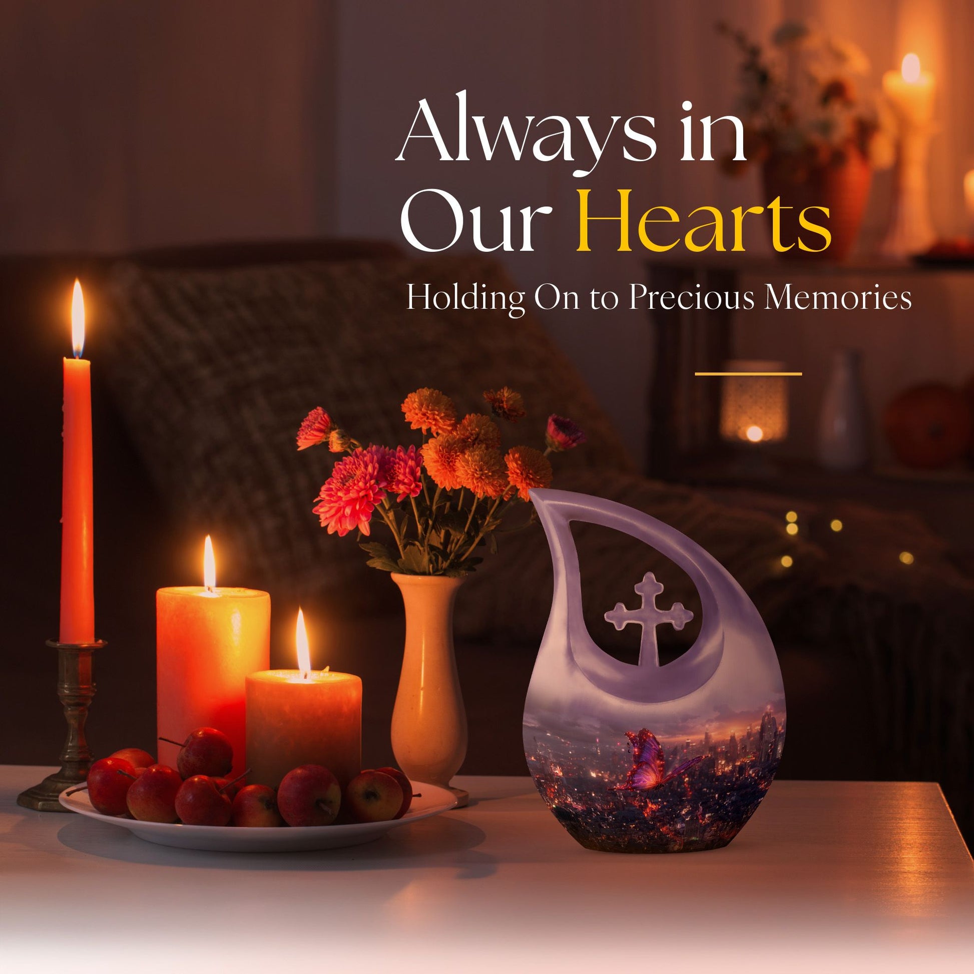 10-inch Purple Meadow Urn 