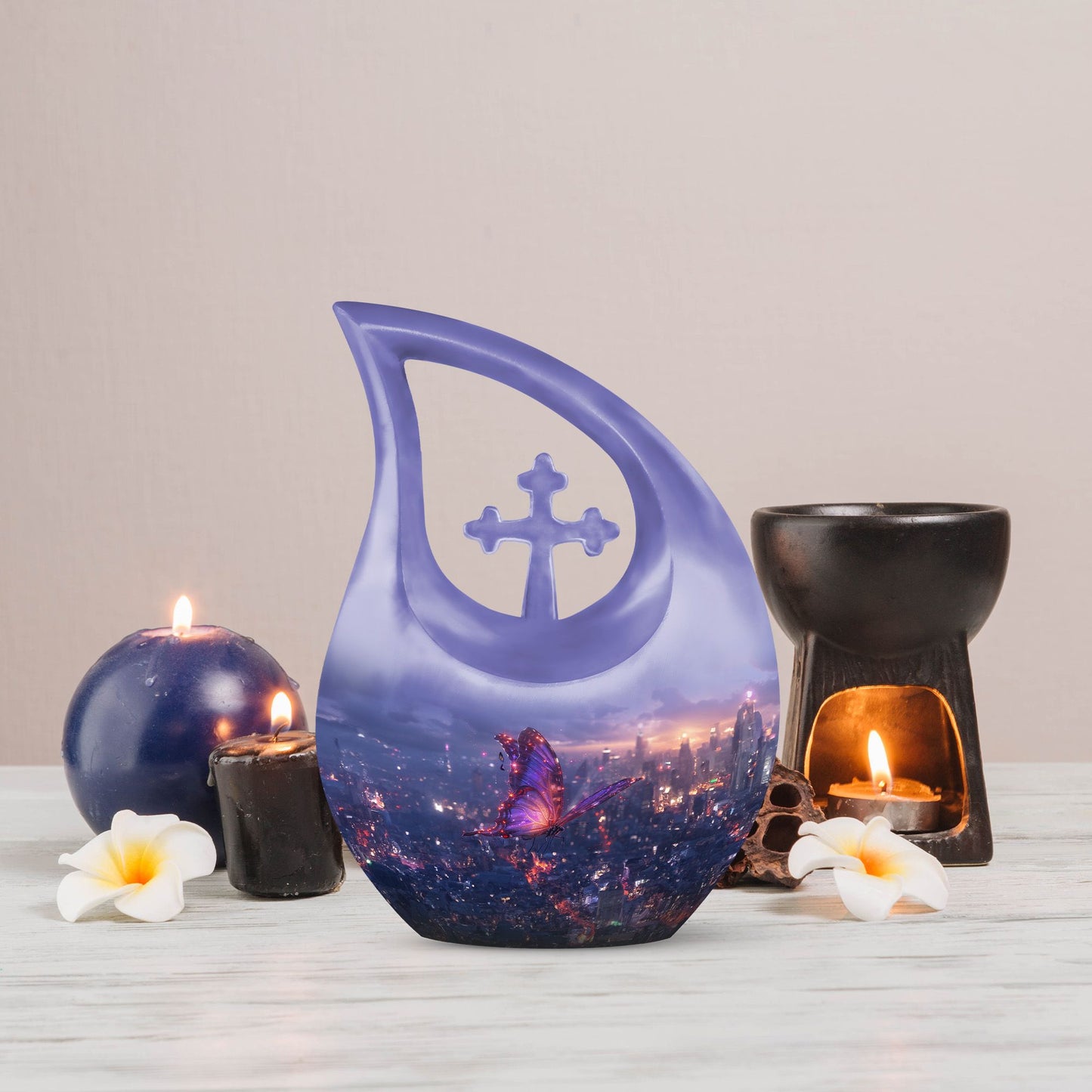10-inch Purple Meadow Urn 