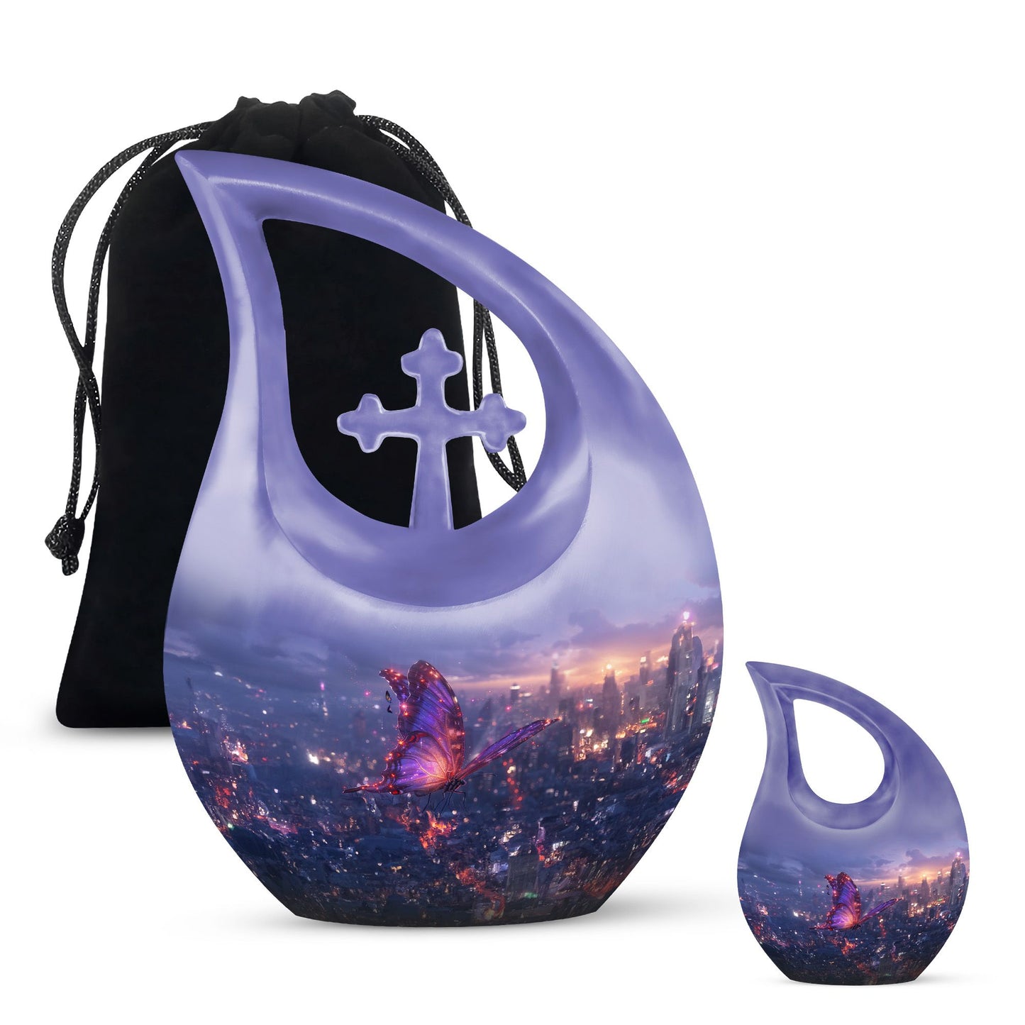 10-inch Purple Meadow Urn 