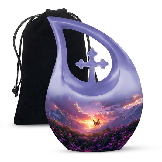 10 inch Purple Meadow Urn 