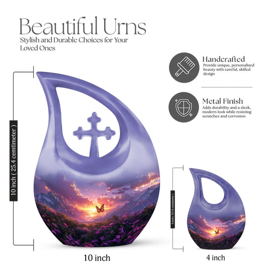 10 inch Purple Meadow Urn 