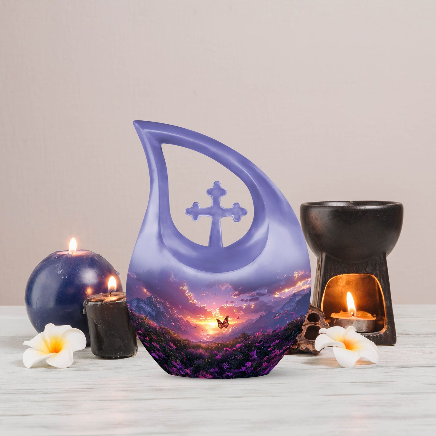 10 inch Purple Meadow Urn 