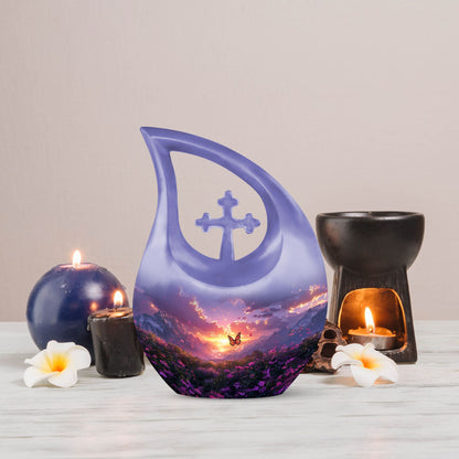 10 inch Purple Meadow Urn 