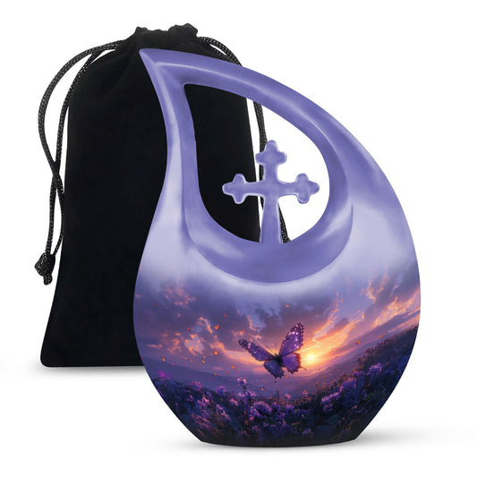 10-inch Purple Meadow Urn 