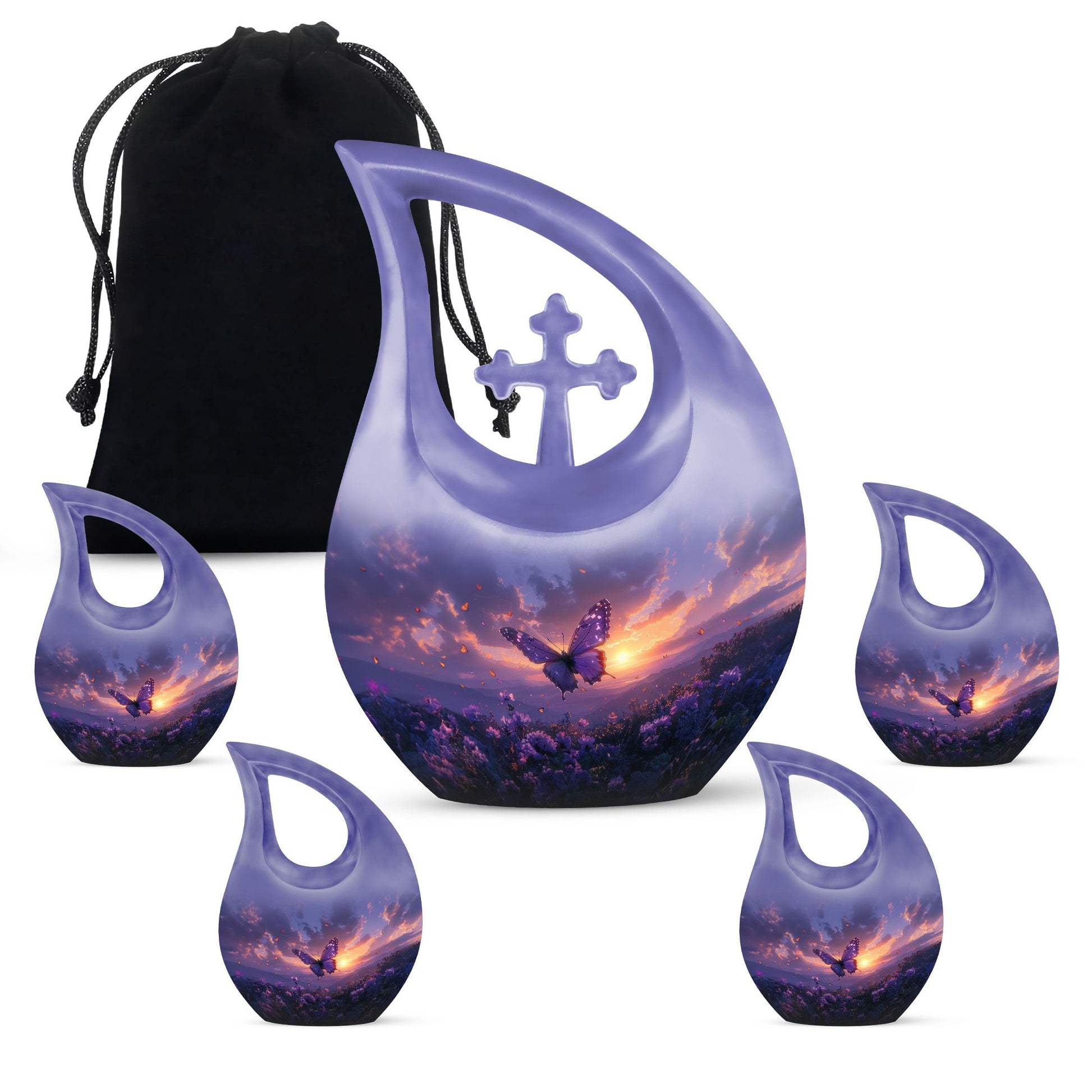 10-inch Purple Meadow Urn 