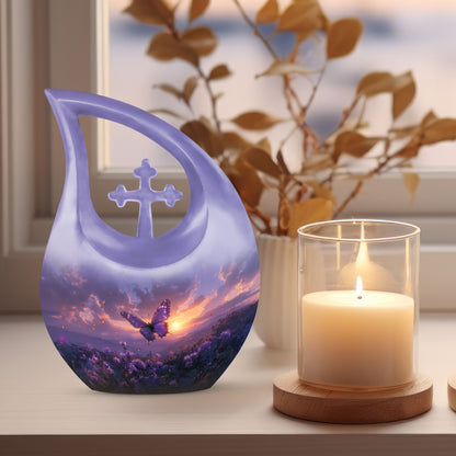 10-inch Purple Meadow Urn 