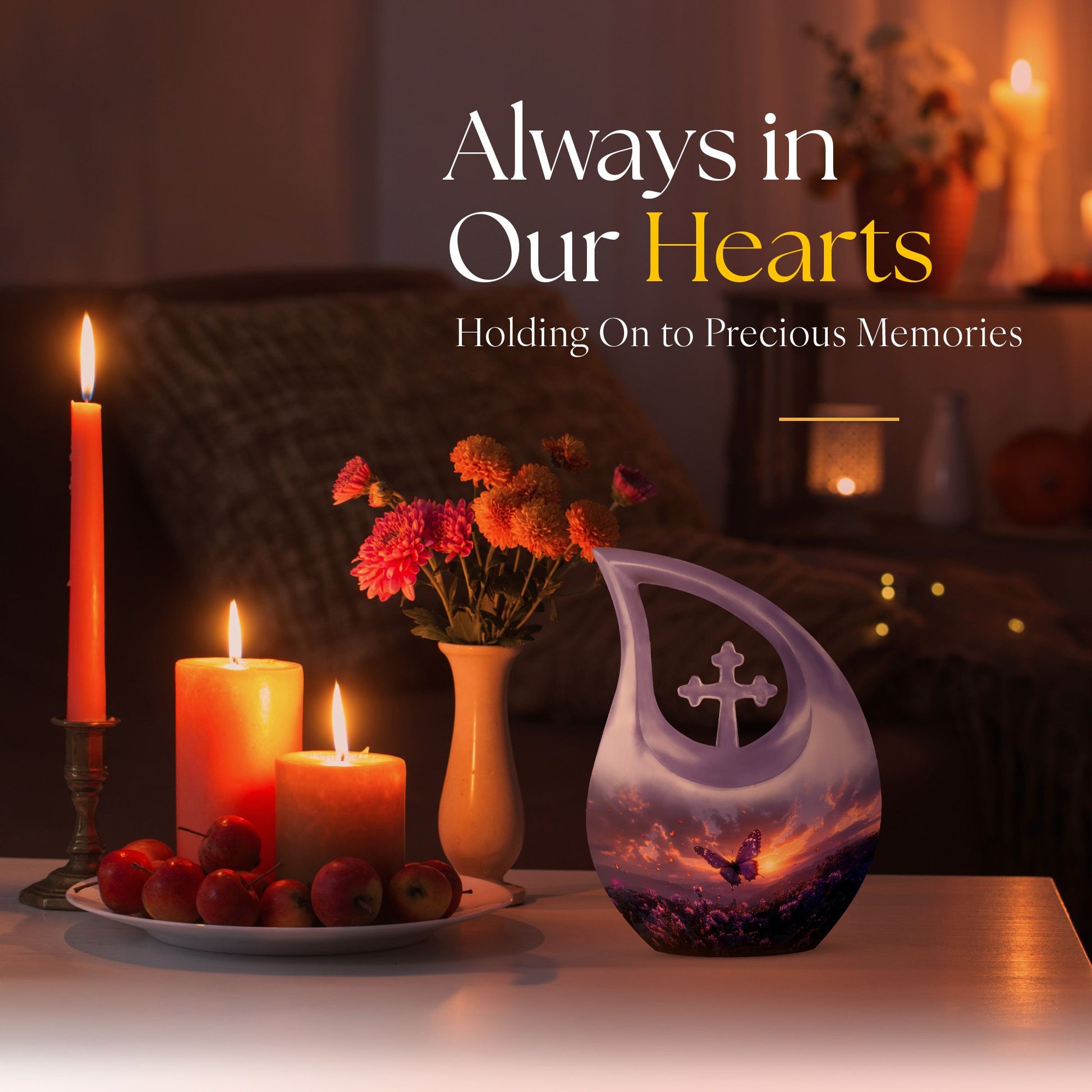 10-inch Purple Meadow Urn 