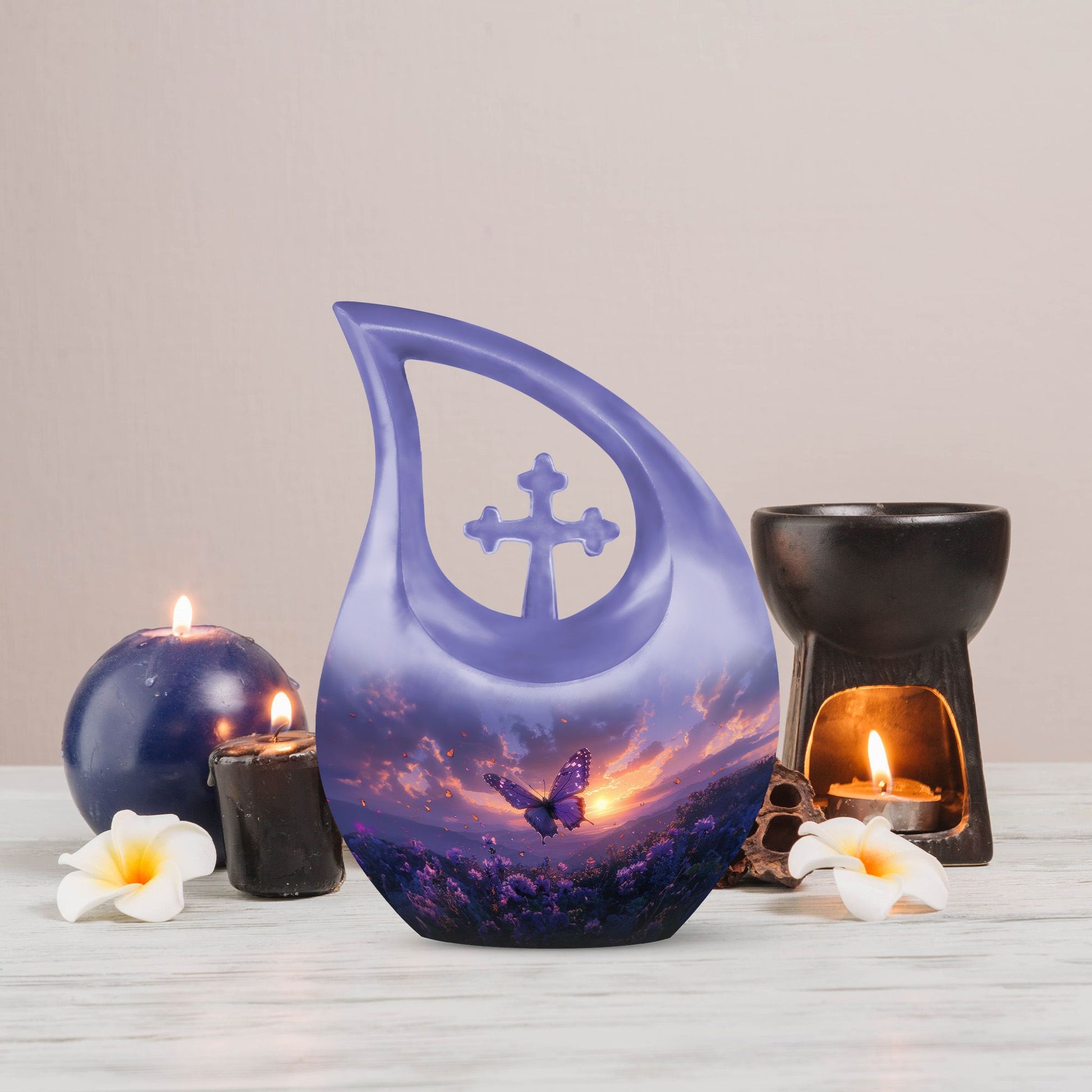 10-inch Purple Meadow Urn 