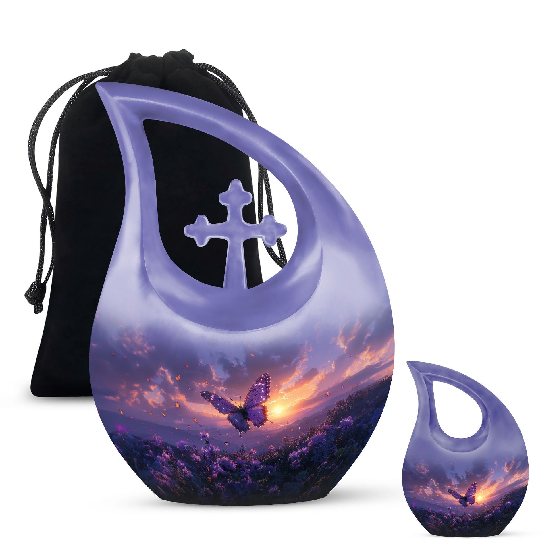 10-inch Purple Meadow Urn 