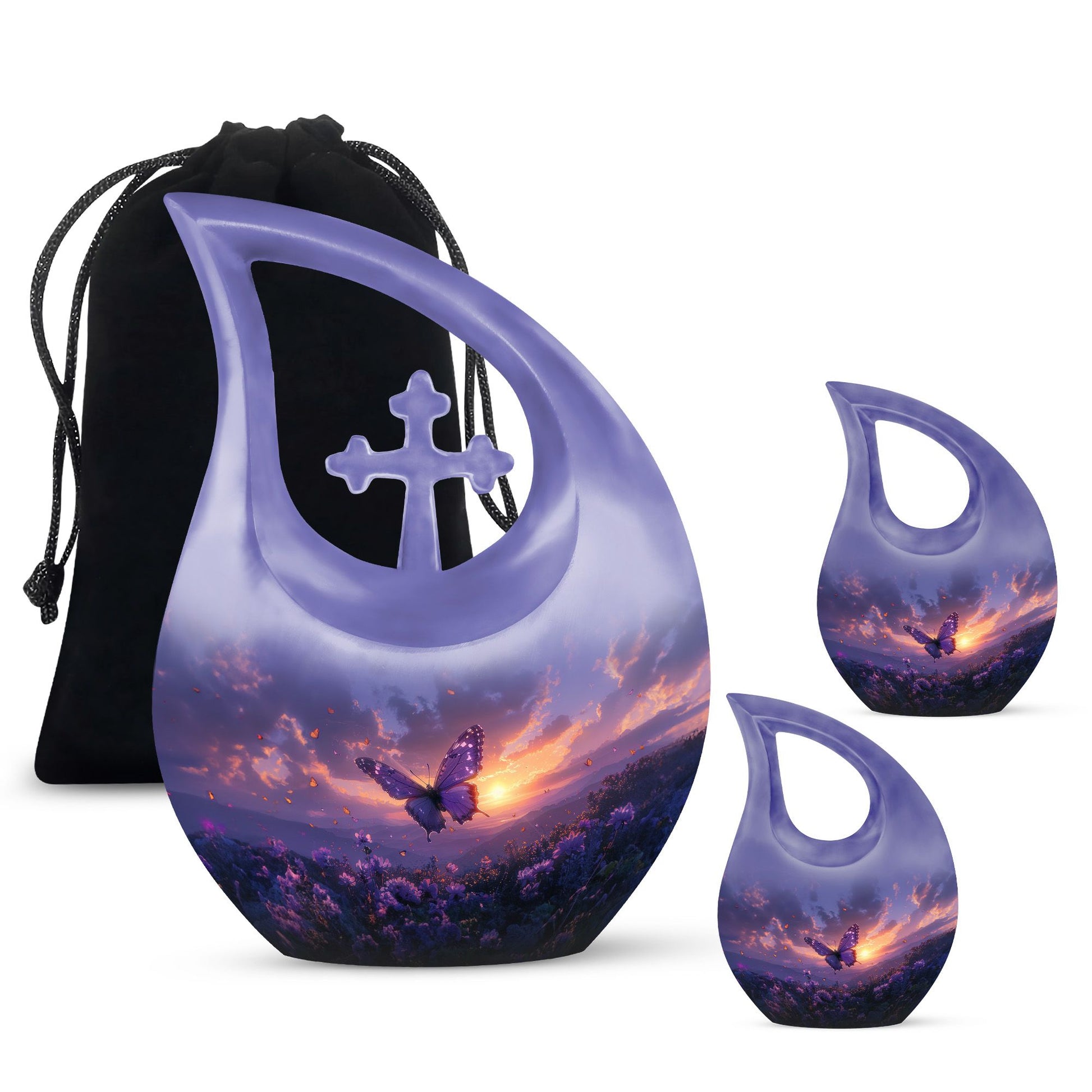 10-inch Purple Meadow Urn 