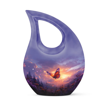 Personalized Butterfly Cremation Urn for Human Ashes - 10-inch, 200 cu in - Yatskia