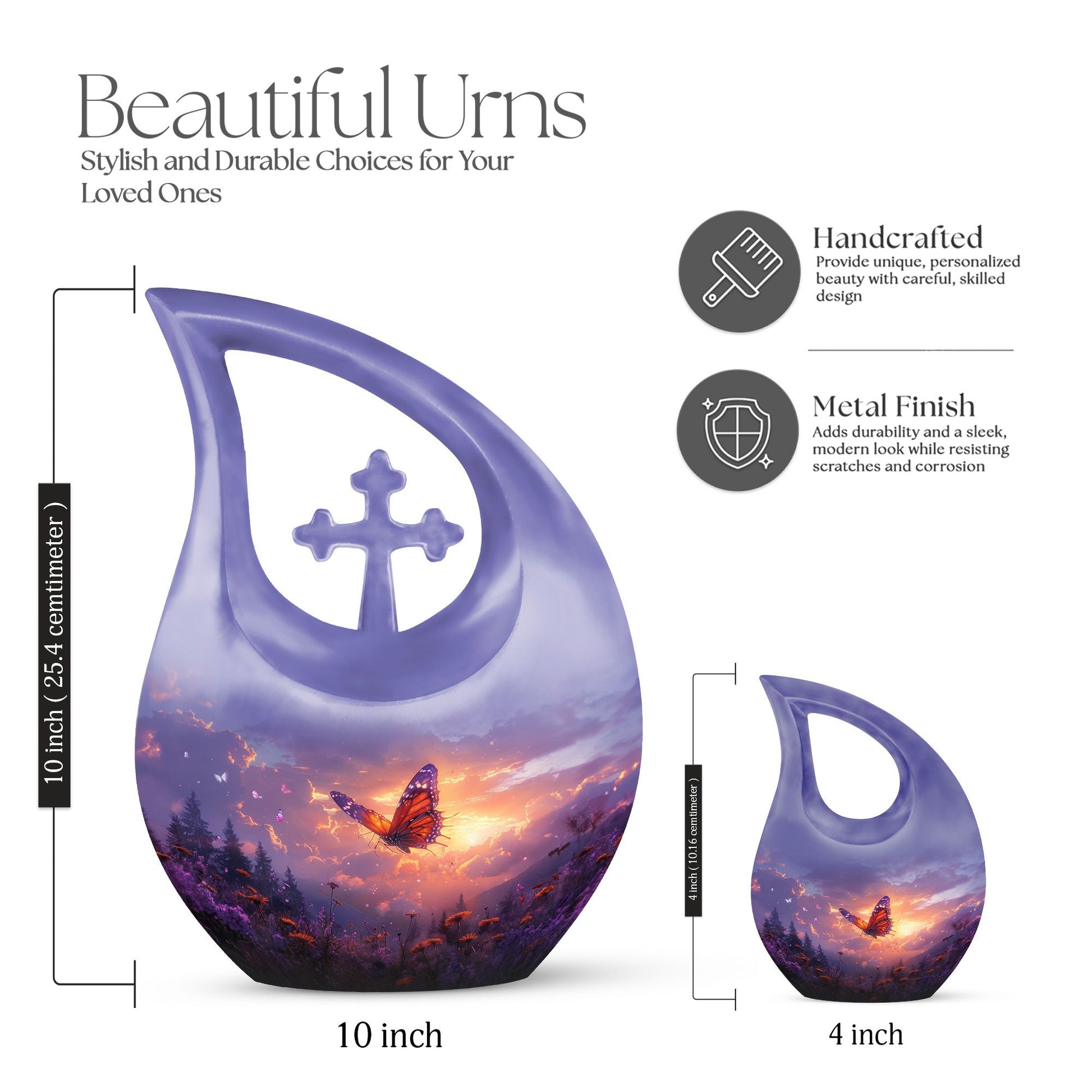 10-inch Purple Meadow Urn