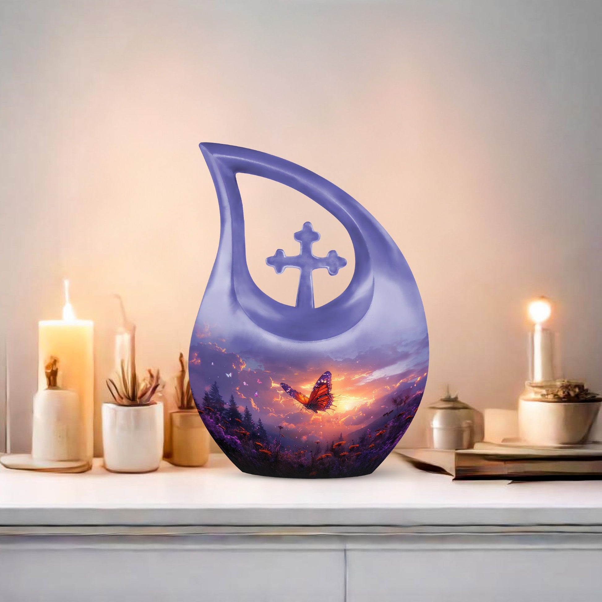 10-inch Purple Meadow Urn