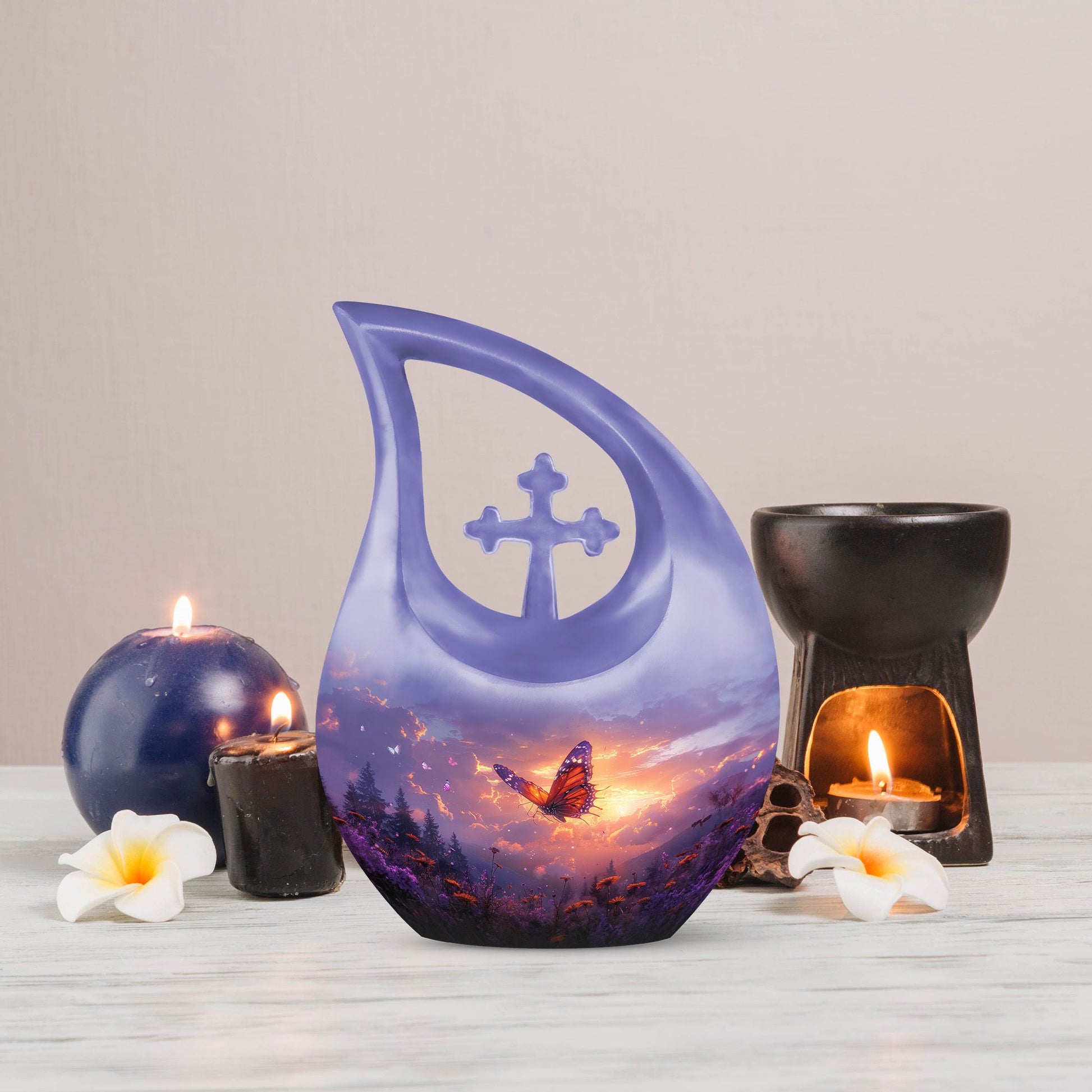 10-inch Purple Meadow Urn