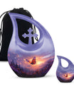 Monarch Butterfly Cremation Urn For Ashes - Purple Urns For Funeral