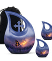Purple Meadow Urn For Ashes - Monarch Butterfly Funeral Urn For Women