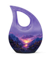 Purple Meadow Urn For Human Ashes Large - Mountain Valley Urn For Funeral