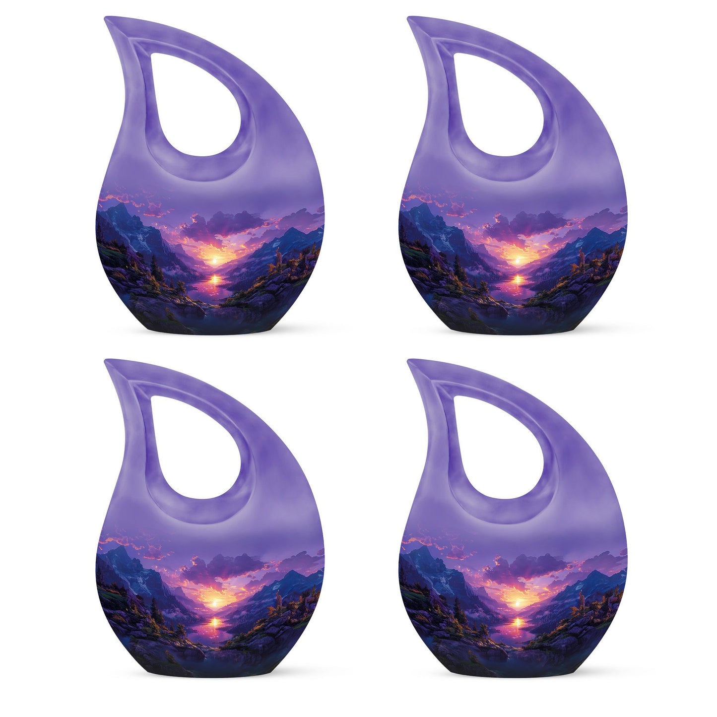 Purple Personalized Fish Cremation Urn for Pet Ashes - 10-inch, 200 cu in - Yatskia