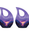 Purple Meadow Urn For Human Ashes Large - Mountain Valley Urn For Funeral
