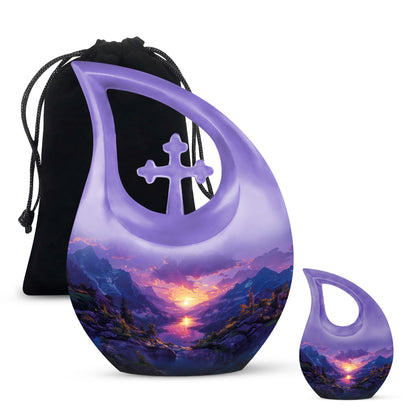 Purple Personalized Fish Cremation Urn for Pet Ashes - 10-inch, 200 cu in - Yatskia