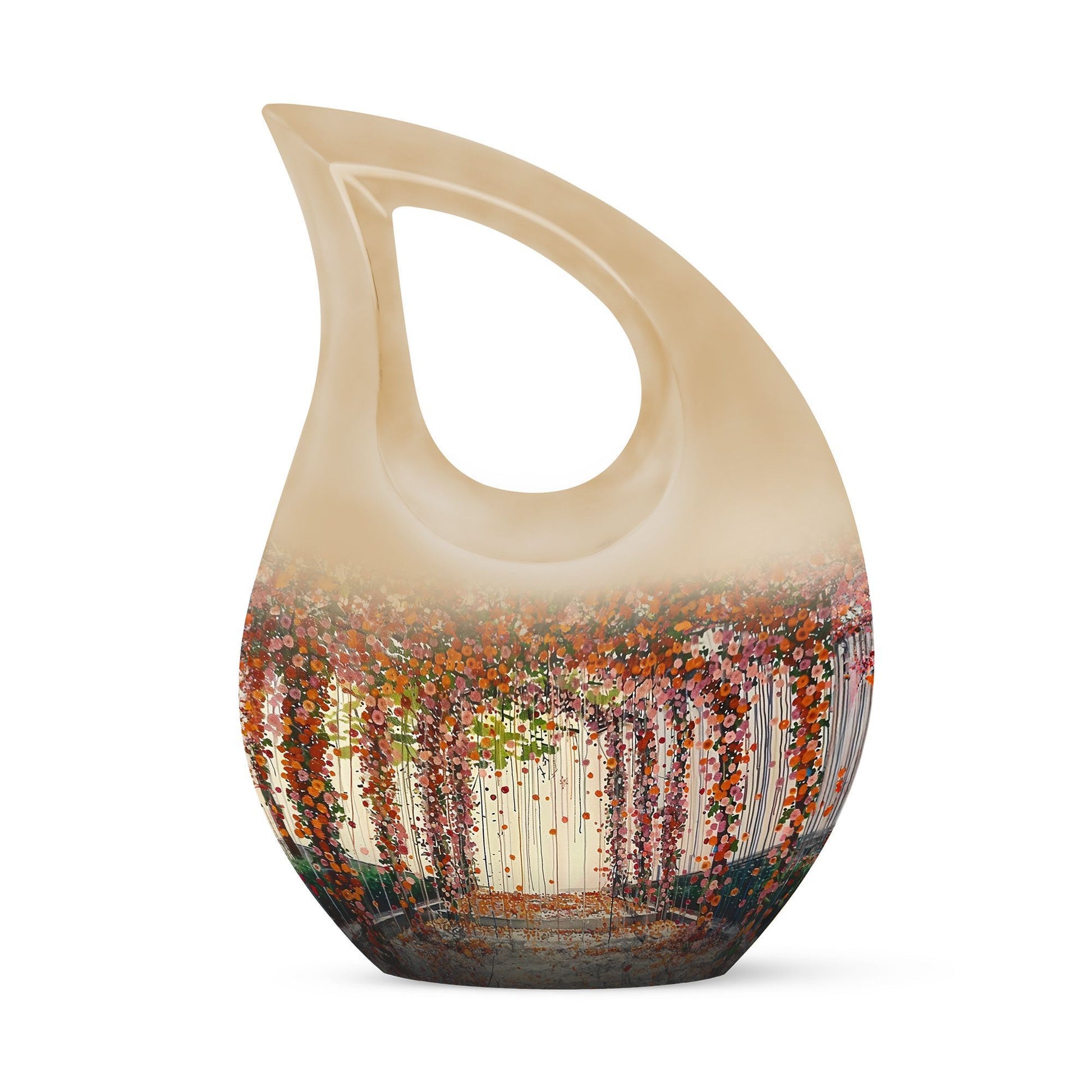 10-inch Cross Drop Flowers Urn 