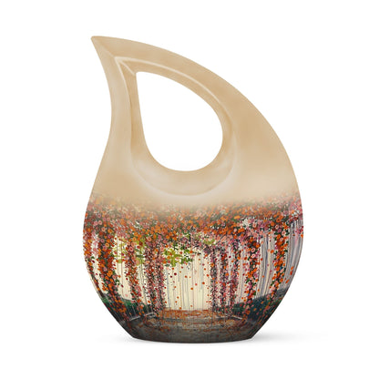 10-inch Cross Drop Flowers Urn 