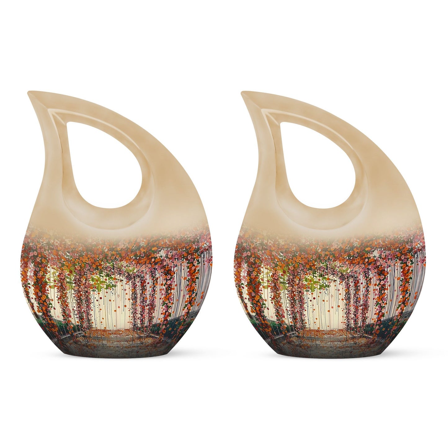 10-inch Cross Drop Flowers Urn 
