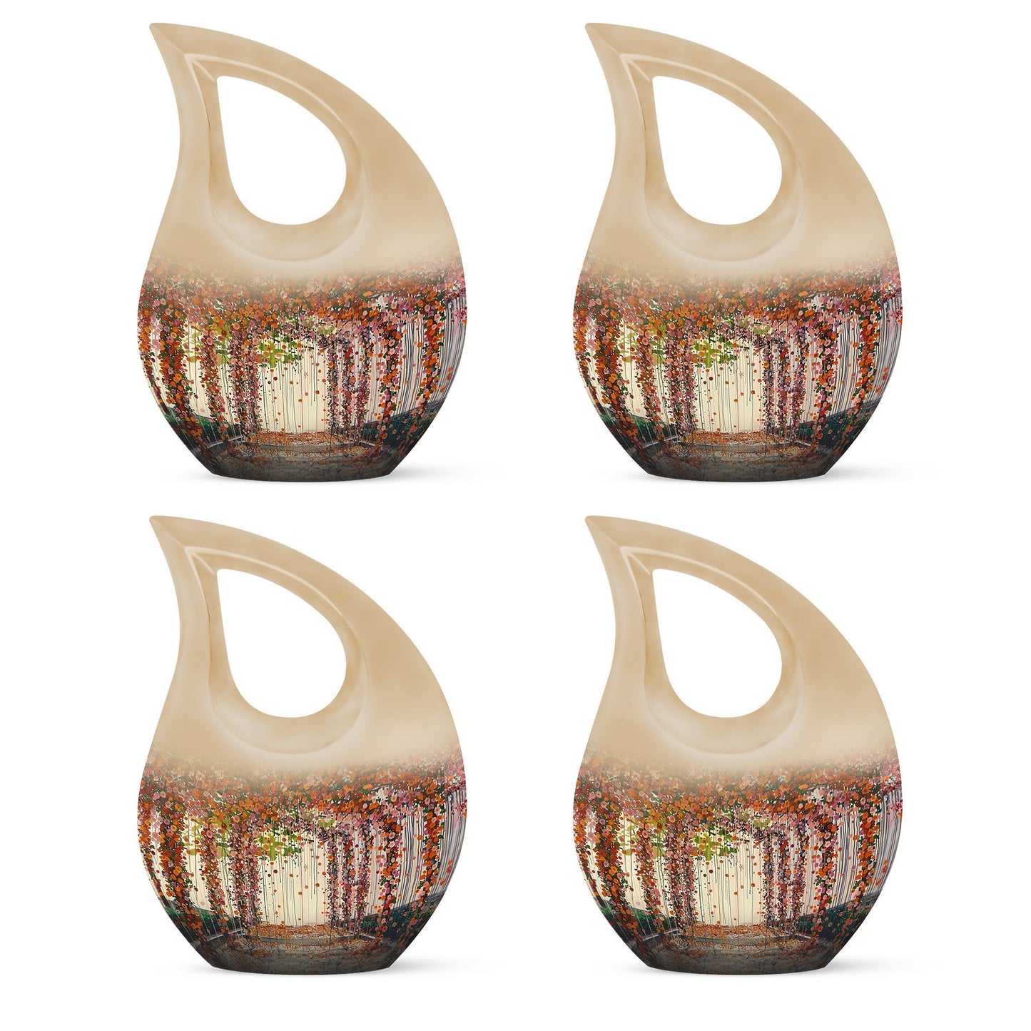 10-inch Cross Drop Flowers Urn 