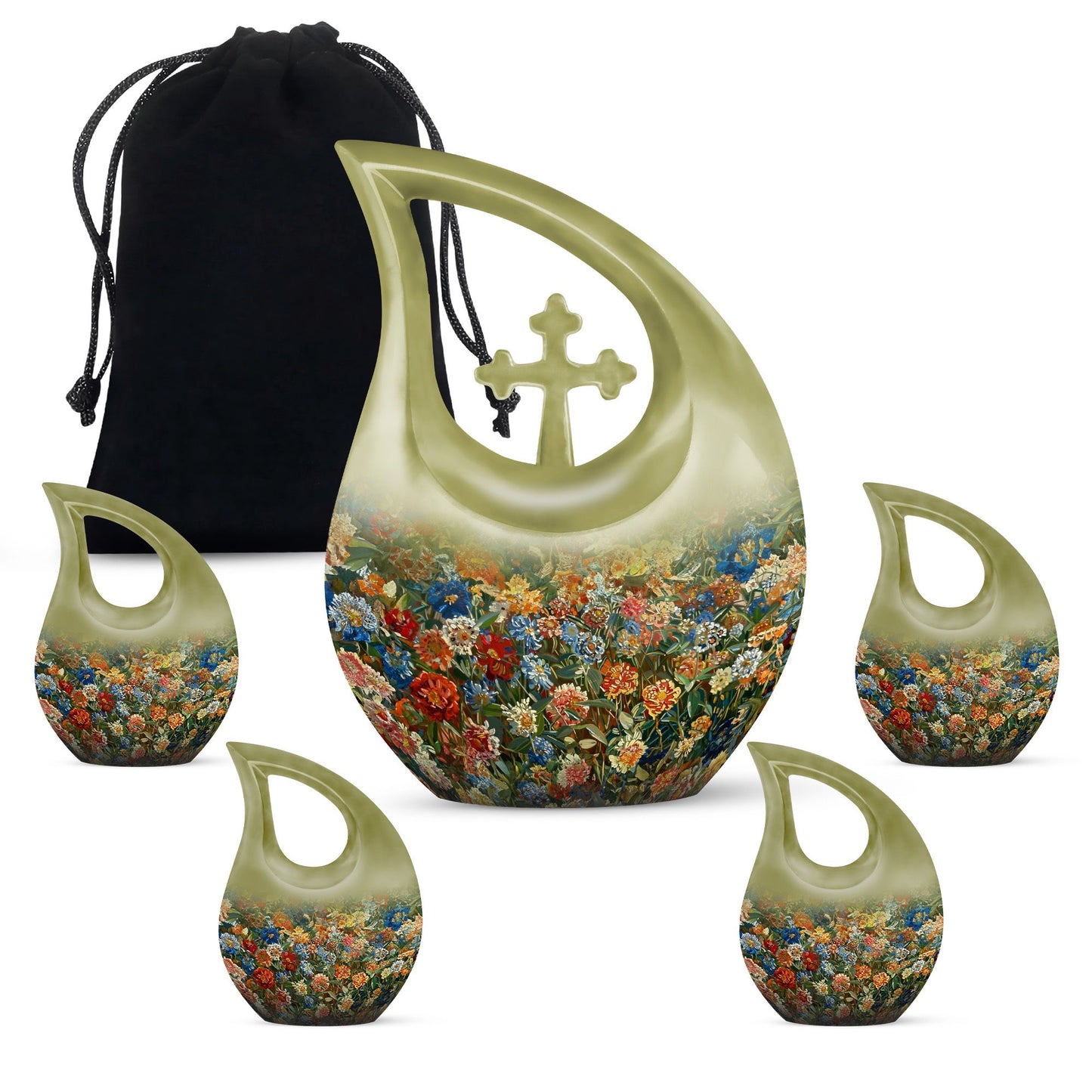 Flowers-themed Urn 