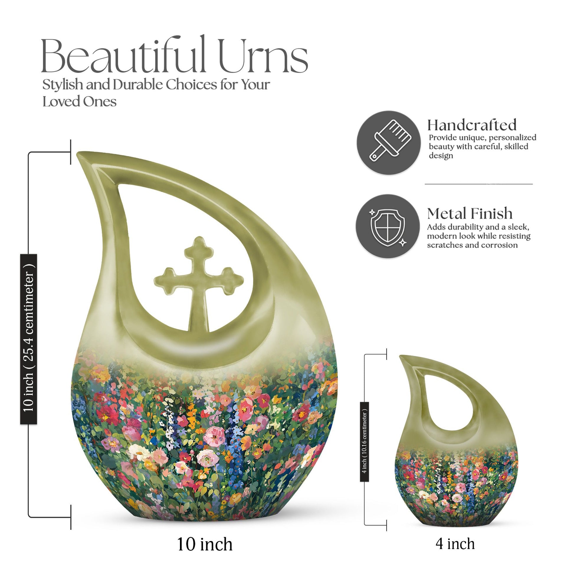 10-inch Flowers Urn, 