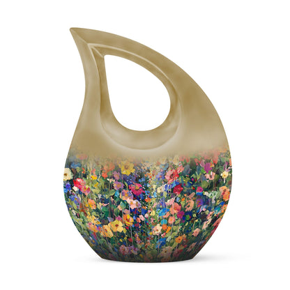 Pink Cross Drop Flowers Urn,