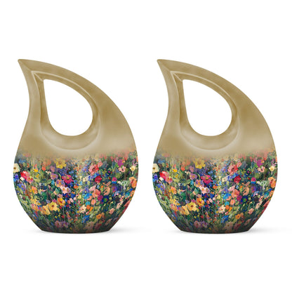 Pink Cross Drop Flowers Urn,