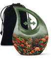 Large 10 Inch Cross Drop Flowers Urn 