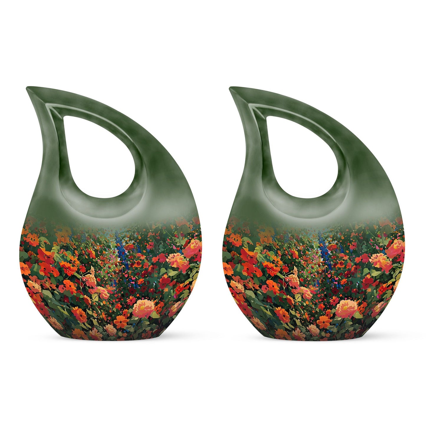 Large 10 Inch Cross Drop Flowers Urn 