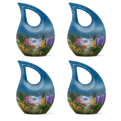 Flower-themed Cross Drop, Large Modern Mom Urn