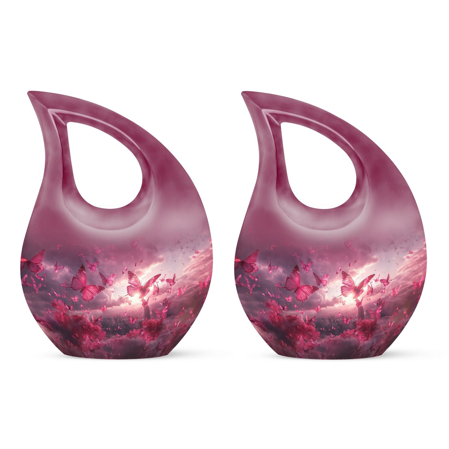 Pink Butterfly 10-inch Custom Mom Urn
