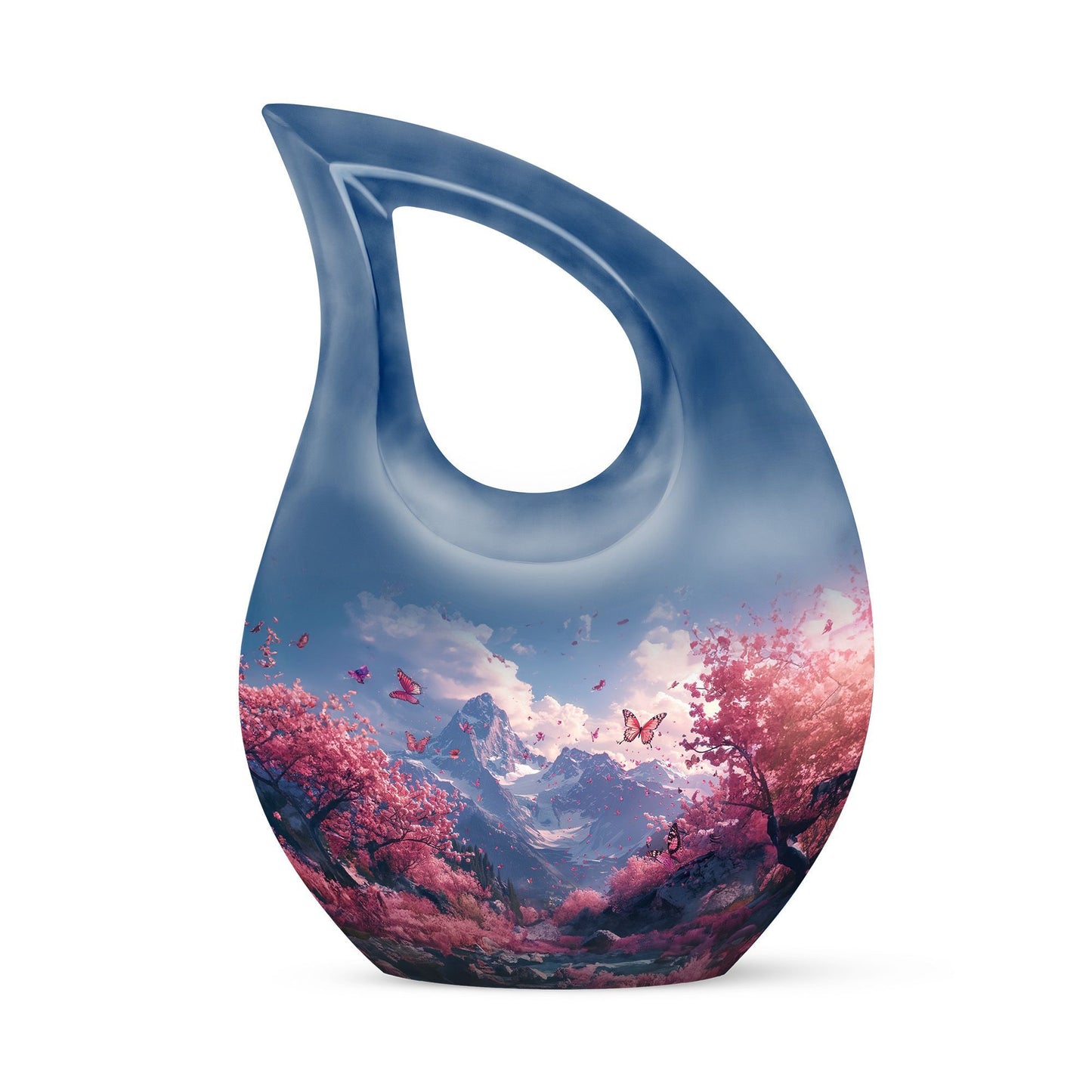 10-inch Pink Butterfly Urn