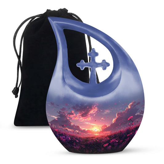 10-inch Pink Butterfly Urn