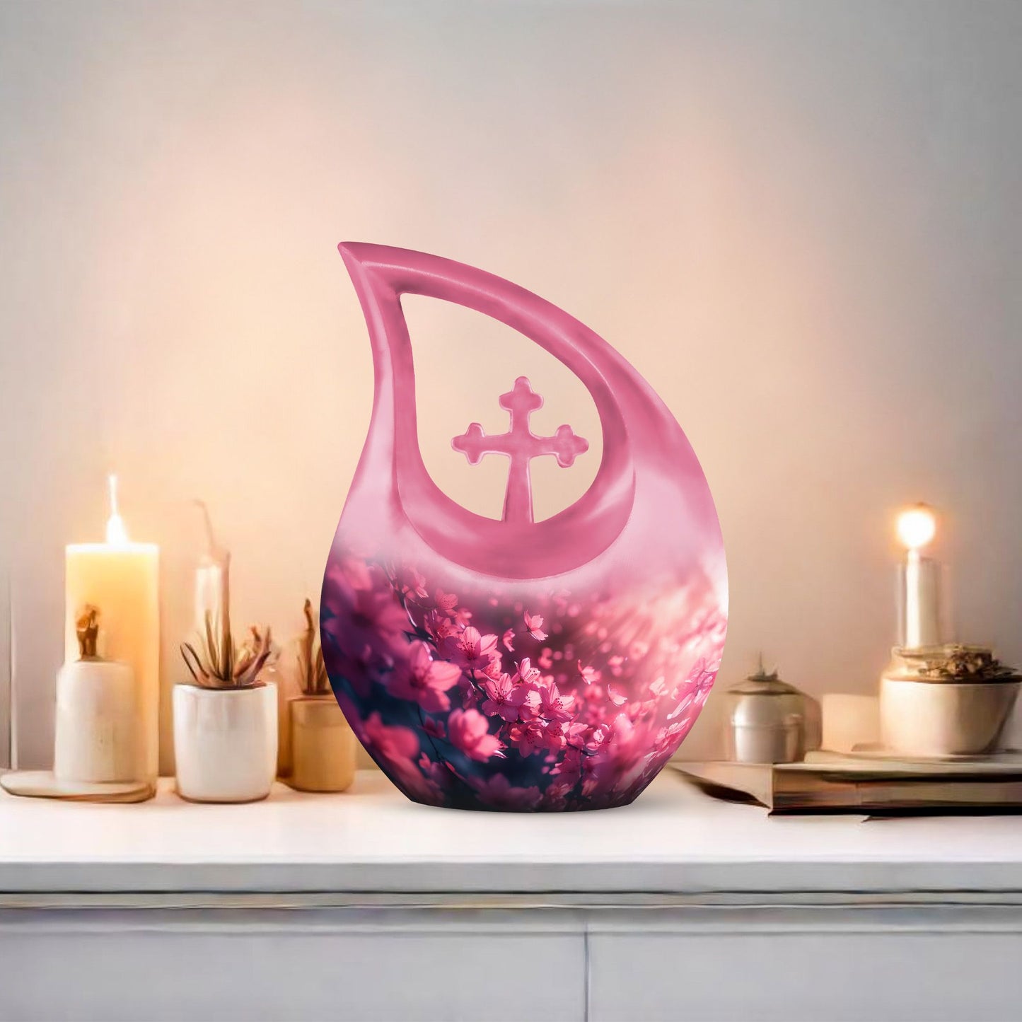 Pink Butterfly urn