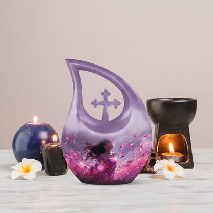Pink Butterfly Urn