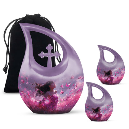 Pink Butterfly Urn