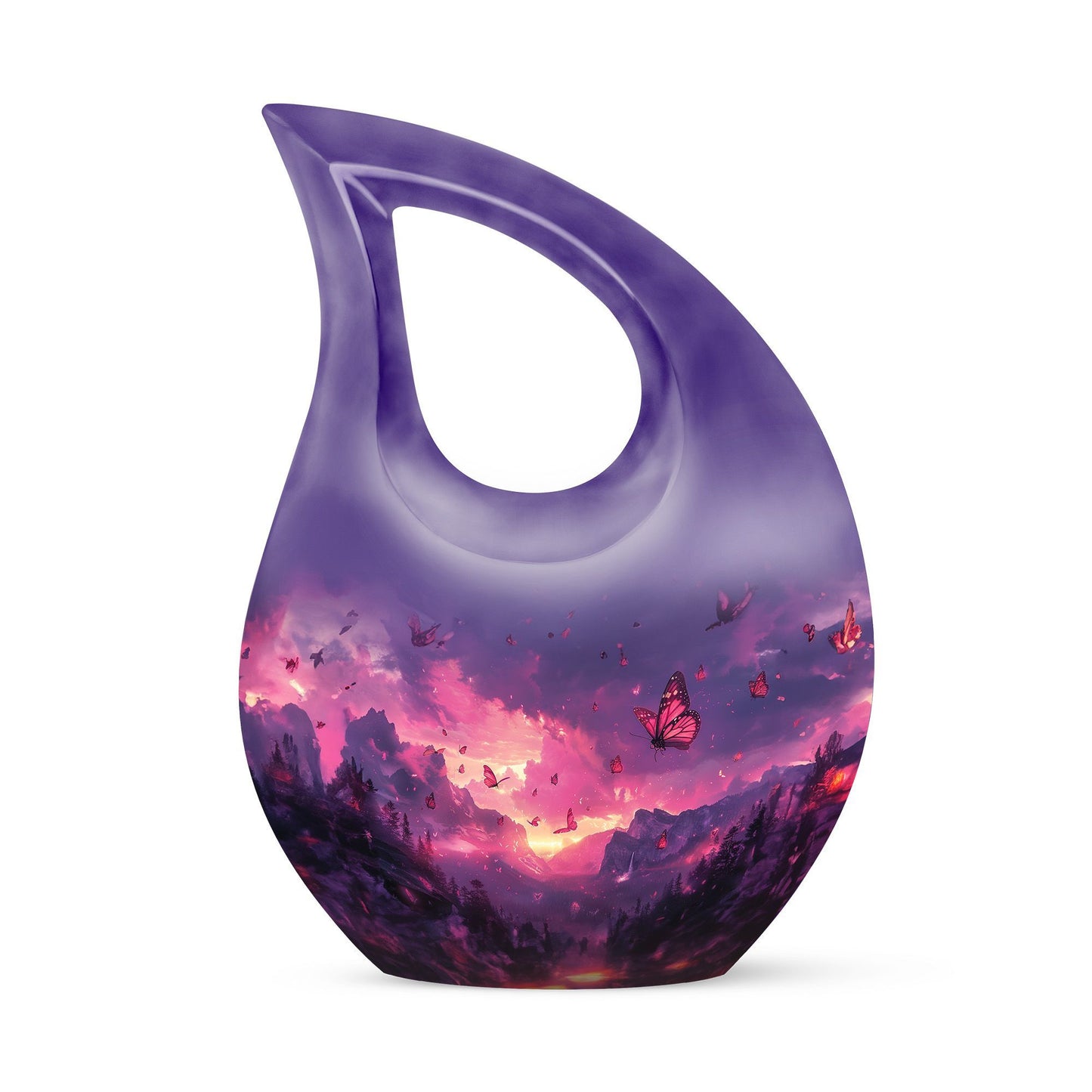 Pink Butterfly Urn