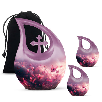 Medium-sized Pink Butterfly Urn