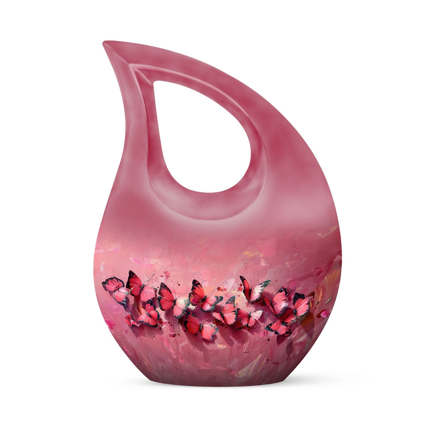 Pink Butterfly Urn