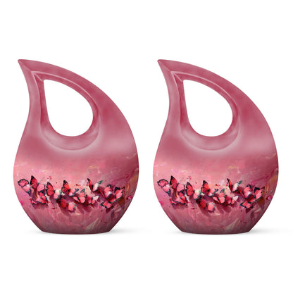 Pink Butterfly Urn